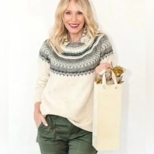 Cabi Shetland Fair Isle Sweater